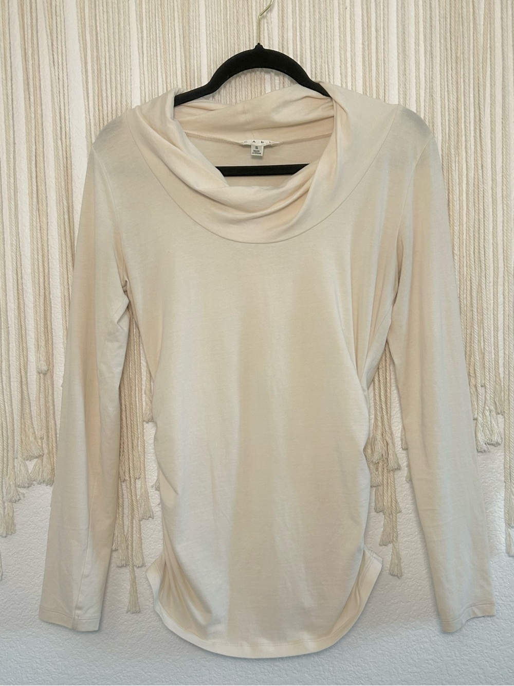 CAbi Elegant Twisted Neck Long Sleeve Top in Cream - Picture 3 of 11